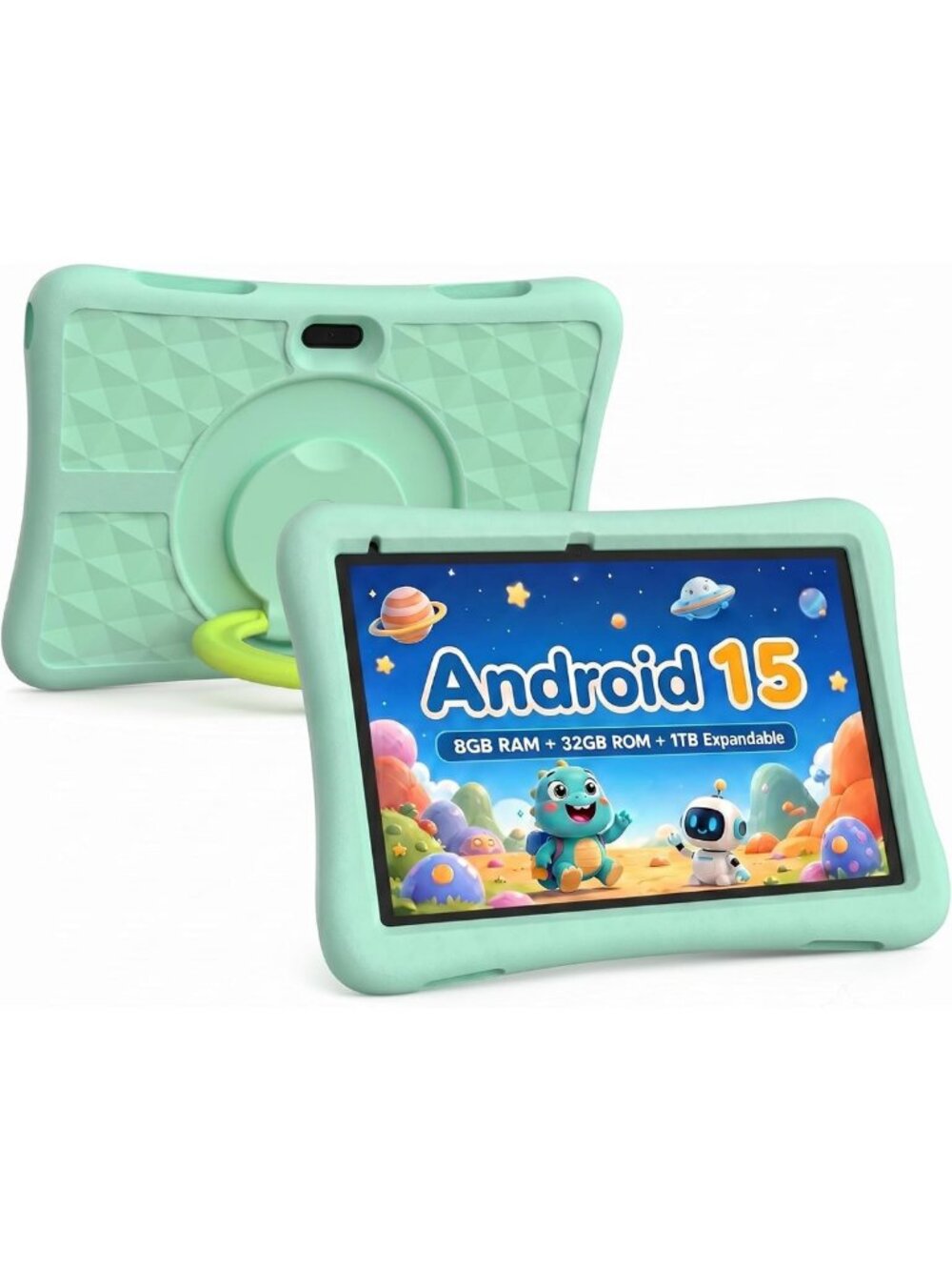 10" Kids Tablet - Android, 8GB RAM, 32GB Storage, Shock-Resistant Case, Dual